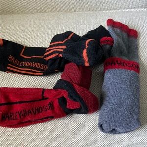 Harley-Davidson Crew Socks - Red, Black & Gray